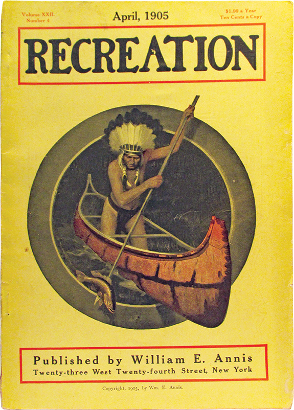 The first cover of Recreation brought out by the receiver and new editor April, 1905.